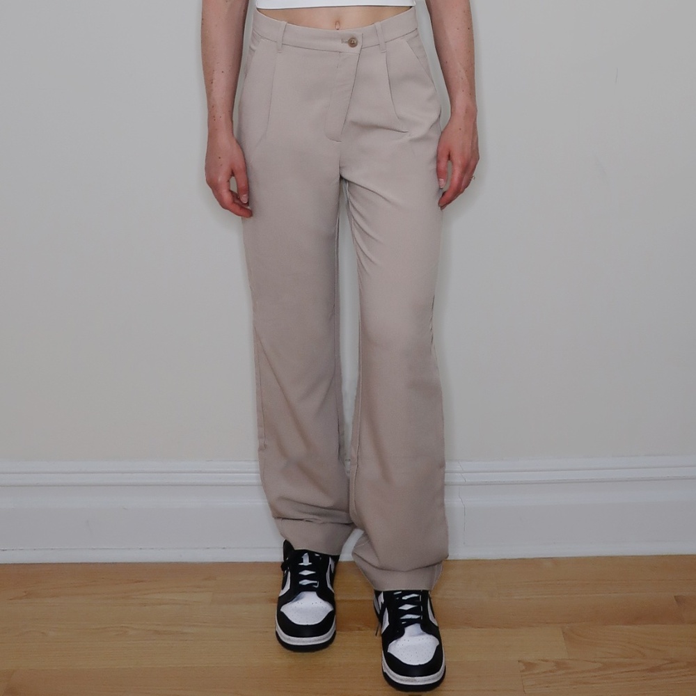 TAILORED RELAXED STRAIGHT PANTS (ABERCROMBIE)